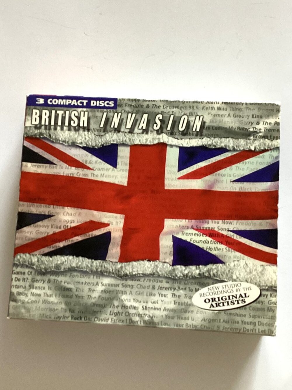 "British Invasion" 3-Compact Disc CD Compilation Box Set Original 60's Music